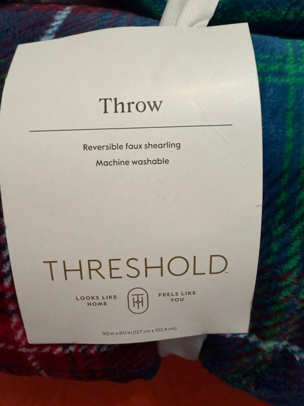 Threshold Plaid Sherpa Throw - Red, Blue, Green